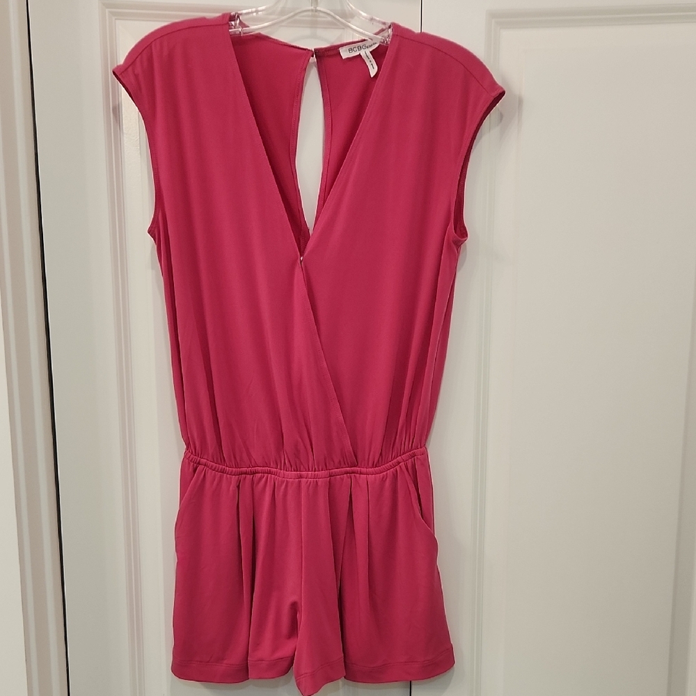 BCBGeneration Vibrant Pink Romper